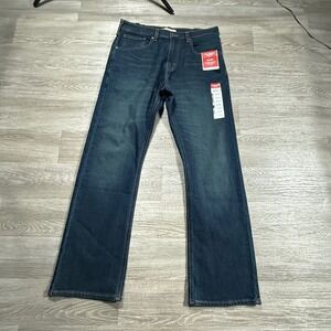 Levi Strauss Signature Mens Bootcut Jeans Dark Wash Ultimate Flex 32x30